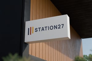 Station logo mockup small