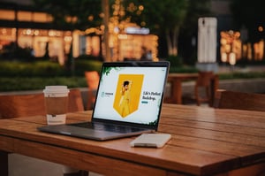 The parker laptop website mockup